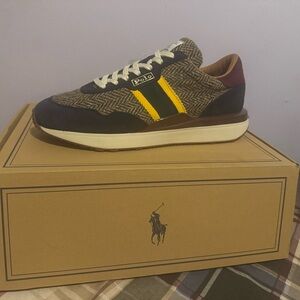 Polo by Ralph Lauren Unisex Sneakers - Navy, Yellow, and Brown